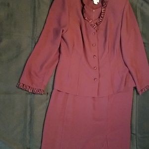 Burgandy 2 piece dress suit
